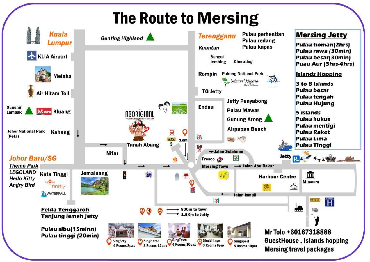 Singstay Guesthouse Mersing Exterior foto